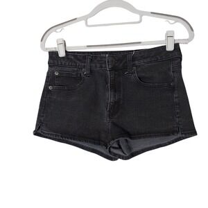 American Eagle Women Shorts 2 Shortie Denim 360 Stretch Smoked Black‎ grunge
